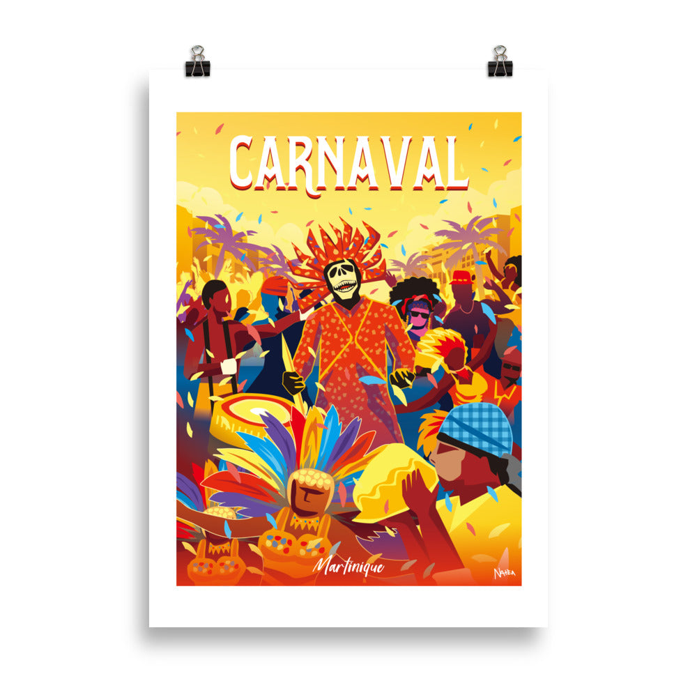 Affiche illustration Carnaval Martinique — Les illustrations de Natea