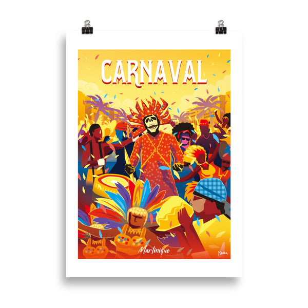 Affiche illustration Carnaval Martinique — Les illustrations de Natea
