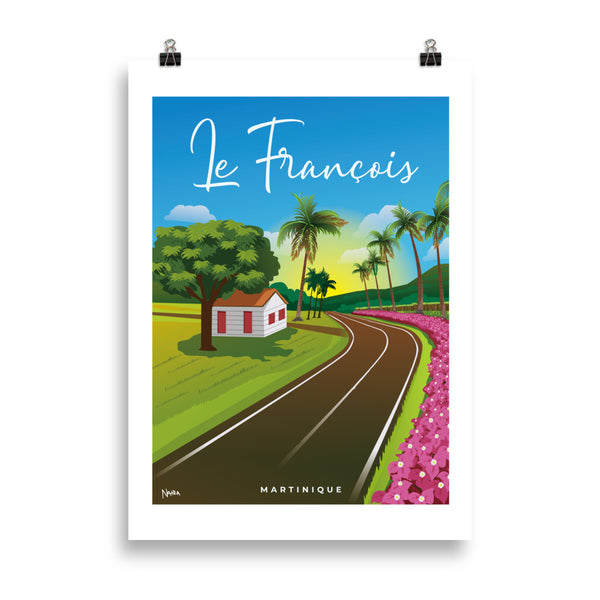 Affiche illustration Le François Martinique — Les illustrations de Natea