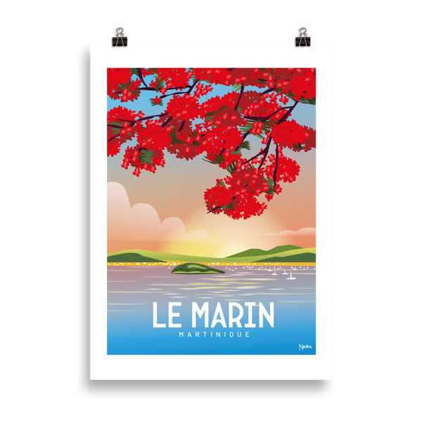 Affiche illustration Marin Martinique — Les illustrations de Natea